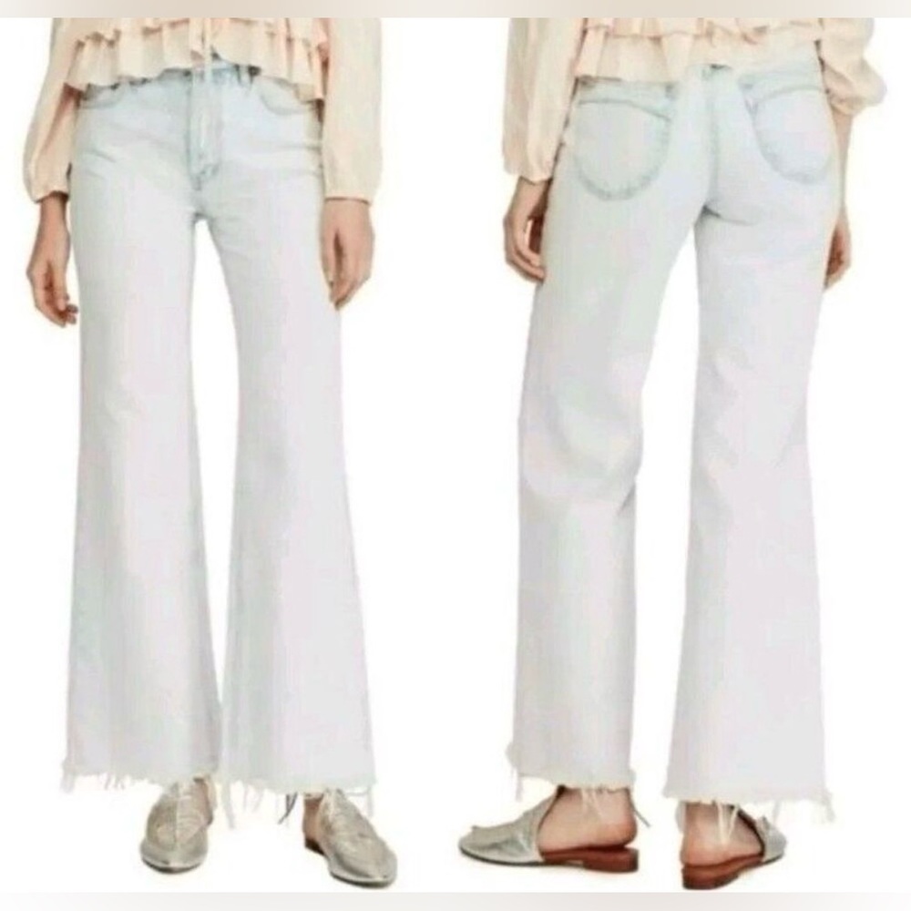 We The Free Gold Coast Wide Leg High Rise Stone Washed Jeans Size 25